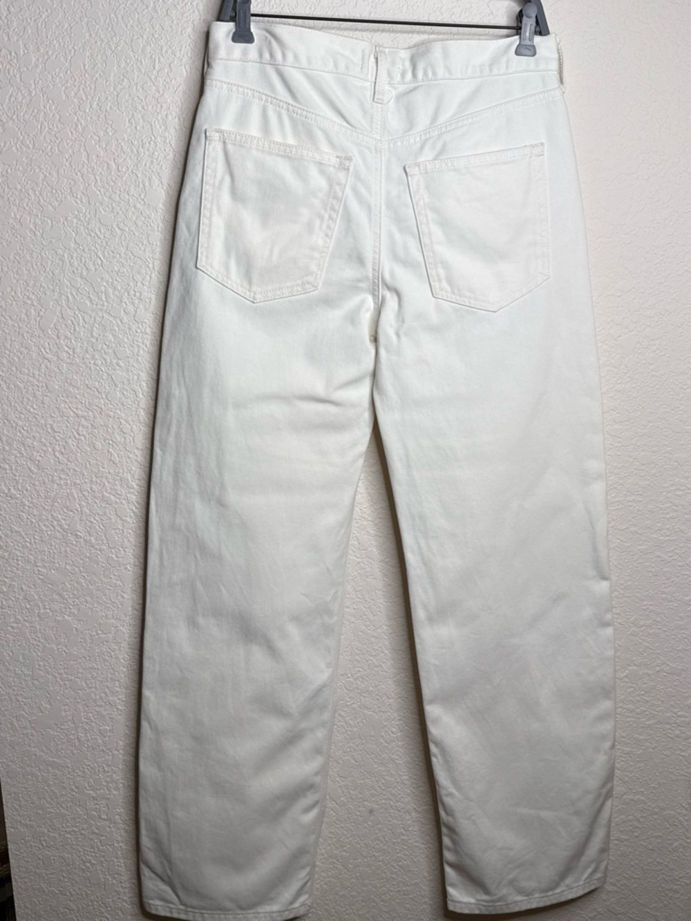 Etica Ethically Made White Straight Leg Jeans Size 28 Button Fly 100% Cotton - Picture 4 of 7
